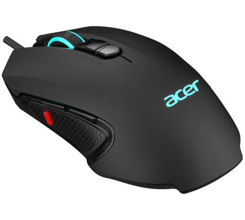Мышь проводная игровая ACER OMW160, USB, 6400 dpi, RGB, 8 кнопок, черный
