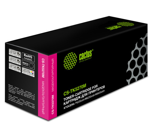 Картридж лазерный Cactus CS-TK5270M TK-5270M для Kyocera Ecosys P6230cdn/M6230c, пурпурный (6000 стр.)