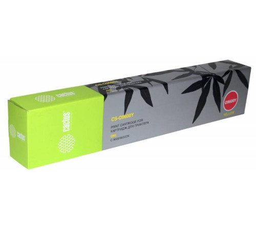 Картридж Cactus CS-O9600Y 42918913 для Oki C 9600/9600DN, желтый (15000 стр.)