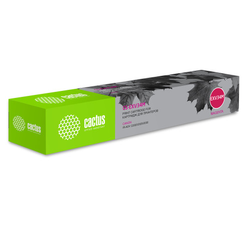 Картридж лазерный Cactus CS-EXV34M C-EXV34 M для Canon IR Advance C2030L/C2030, пурпурный (19000 стр.)