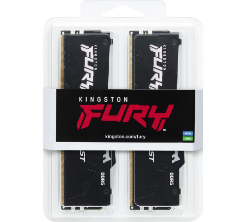 Модуль оперативной памяти Kingston 128GB FURY Beast Black RGB DDR5 5600MHz DIMM (4х32gb), CL40