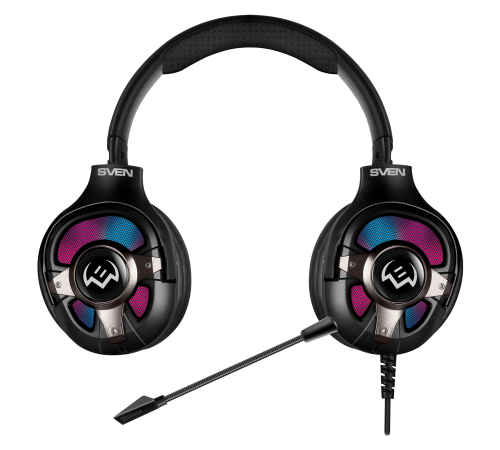 Гарнитура проводная игровая SVEN AP-U1100MV, черный (USB, RGB, 7.1)
