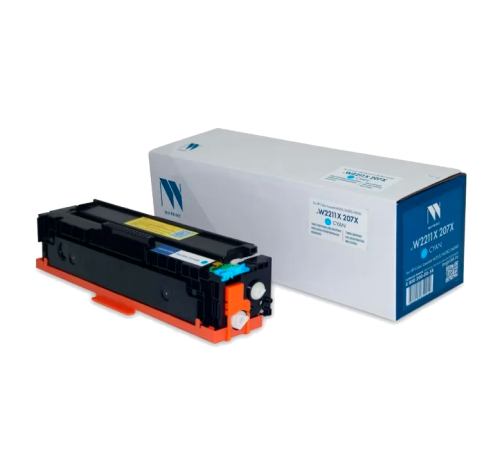 Тонер-картридж NVP NV-W2211X 207X для HP Color LaserJet M255/M282/M283, до версии fw20220729, голубой (2450 стр.)