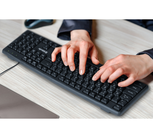 Клавиатура проводная Defender Element HB-520 USB RU, полноразмерная, USB, черный