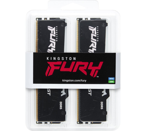 Модуль оперативной памяти Kingston 16GB FURY Beast Black RGB EXPO DDR5 5200Mhz DIMM kit 2*8gb,, 1RX16 36-40-40 1.25V 288-pin 16Gbit