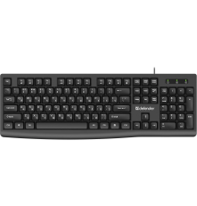 Клавиатура проводная Defender Navigator HB-138 RU, 104 клавиши+FN, 1.8 м, черный