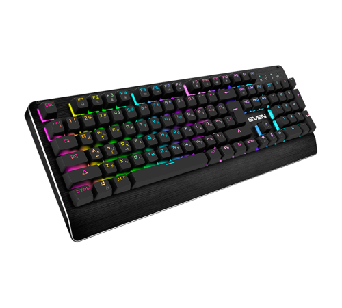 Клавиатура проводная игровая SVEN KB-G9700, 104 клавиши, +12Fn, RED switch, RGB, черный