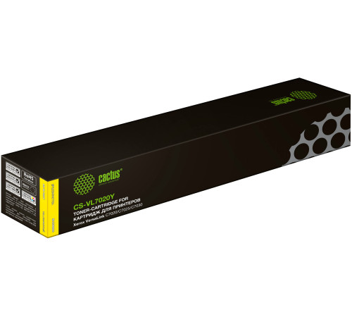 Картридж лазерный Cactus CS-VL7020Y 106R03746 для Xerox VersaLink C7020/C7025, желтый (16500 стр.)