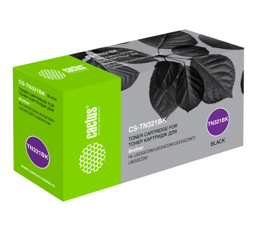 Картридж лазерный Cactus CS-TN321BK TN-321K для Brother HL-L8250CDN/MFC-L8650CDW, черный (2500 стр.)