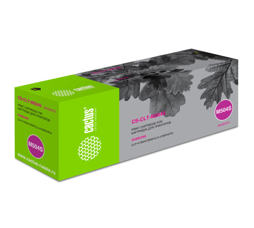 Картридж лазерный Cactus CS-CLT-M504S CLT-M504S для Samsung CLP-415N/CLX-4195FW, пурпурный (1800 стр.)