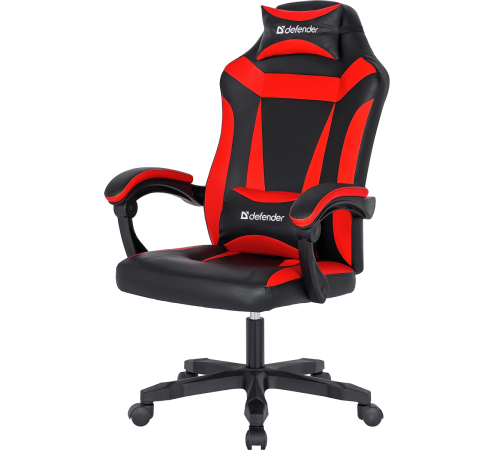 Кресло компьютерное Defender Master, черный/красный