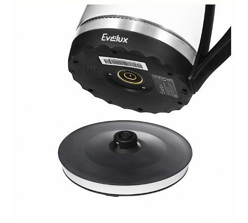 Чайник EVELUX EWK 0904 G, стекло, черный