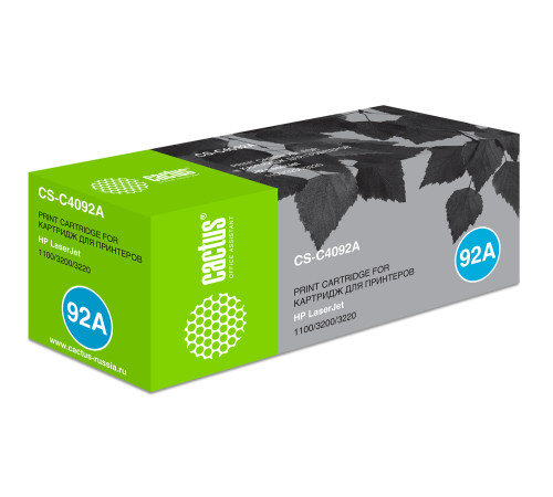 Картридж Cactus CS-C4092A C4092A для HP LJ 1100/3200/3220 (2500 стр.)