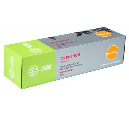 Картридж Cactus CS-PH6700M 106R01524 для Xerox Phaser 6700, пурпурный (12000 стр.)