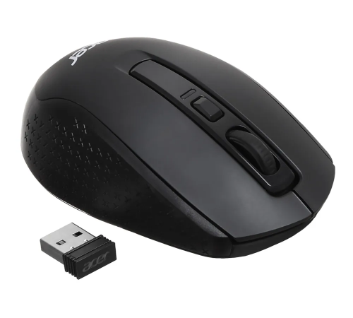Мышь беспроводная Acer OMR070, 6 кнопок, 1600 dpi, BT, черный