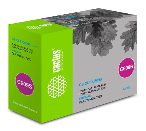 Картридж Cactus CS-CLT-C609S CLT-C609S для Samsung CLP 770/770ND/775/775, голубой (7000 стр.)