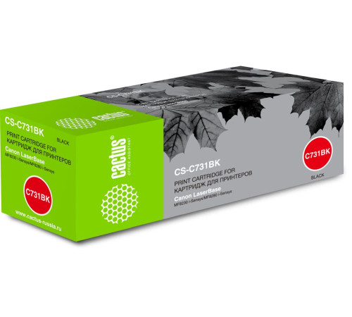 Картридж Cactus CS-C731BK 731 BK для Canon LB i-Sensys MF8230/MF8280 (1600 стр.)