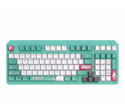 Клавиатура проводная игровая ASUS RA09 TUF GAMING K3 GEN II MIKU, зеленый