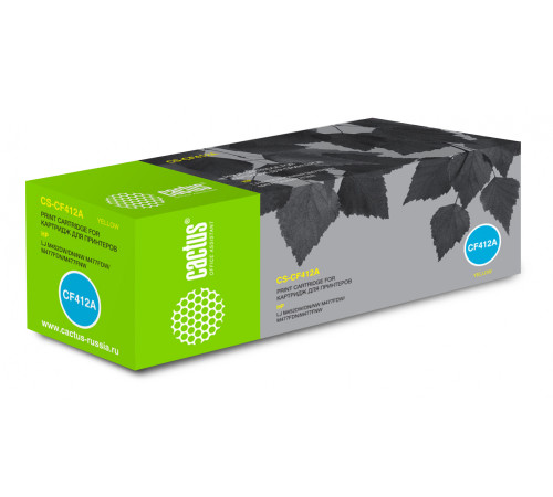 Картридж Cactus CS-CF412A CF412A для HP LJ M452DW/DN/NW M477FDW/M477FDN, желтый (2300 стр.)