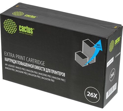 Картридж Cactus CS-CF226X-MPS CF226XX для HP LJ Pro MFP M426dw/M426fdw/M426fdn/M402dn/M402n/M402d/M402dw (12000 стр.)