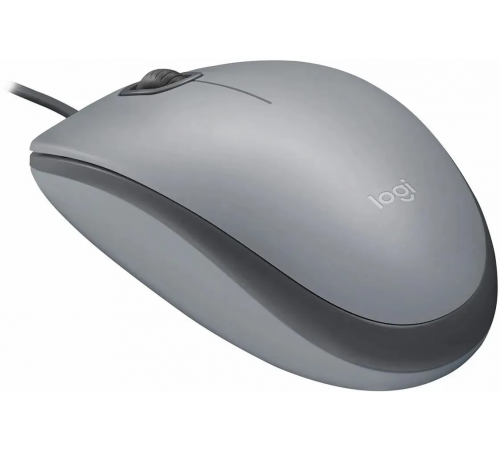 Мышь проводная Logitech M110 SILENT, USB, серый