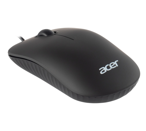 Мышь проводная ACER OMW122, 1200 dpi, soft-touch, 3 кнопки, черный