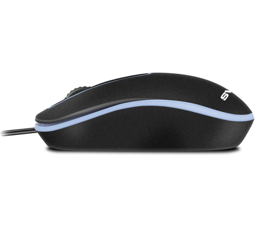 Мышь проводная SVEN RX-90, 3 кнопки, 1000 dpi, подсветка, черный