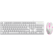 Комплект (клавиатура/мышь) проводной Defender Motion C-977 RU, полноразмерный, 1.8 м, белый