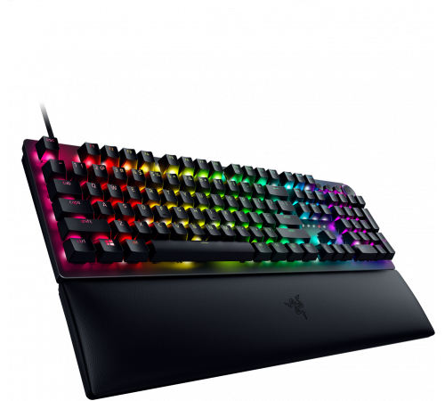 Клавиатура проводная игровая Razer Huntsman V2 (Purple Switch), Russian, черный