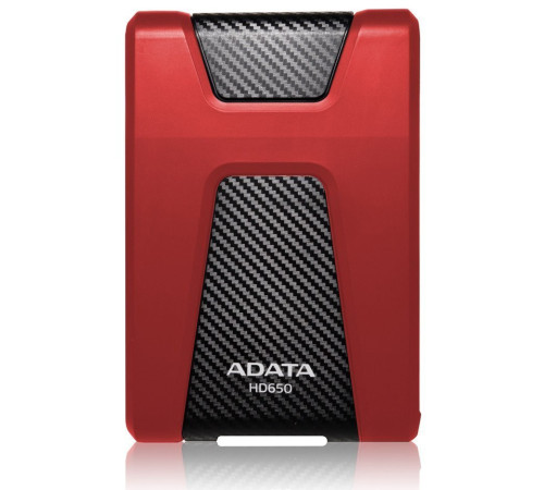 Внешний жесткий диск 1TB ADATA HD650, USB 3.1, красный/черный