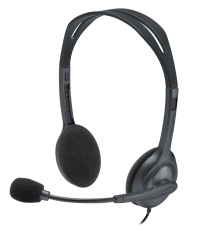 Гарнитура проводная Logitech H111, Stereo, черный