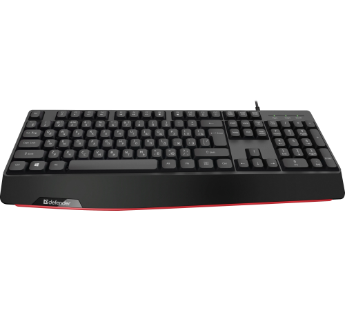 Клавиатура проводная Defender Atom HB-546 RU,104+FN, 1.8 м, черный
