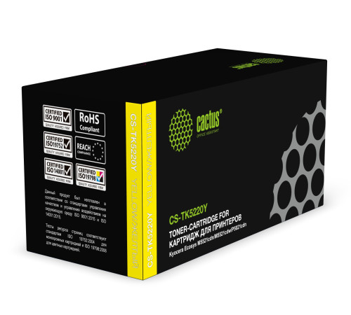 Картридж Cactus CS-TK5220Y TK-5220Y для Kyocera Ecosys M5521cdn/M5521cdw, желтый (1200 стр.)