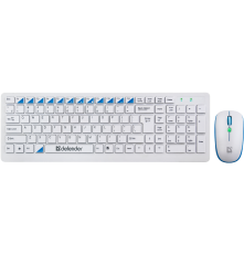 Комплект (клавиатура/мышь) беспроводной Defende Skyline 895 RU, мультимедийный, USB, белый