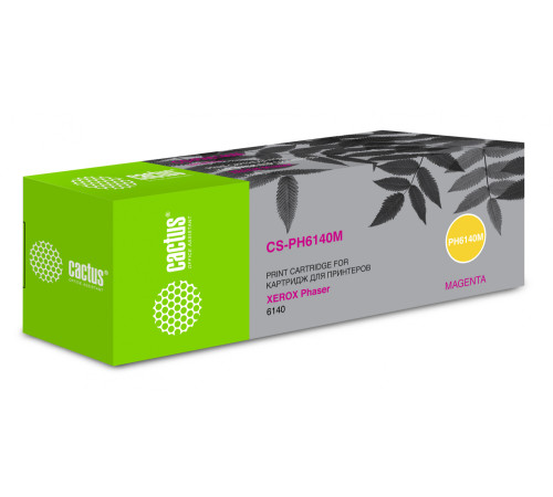 Картридж Cactus CS-PH6140M 106R01482 для Xerox Phaser 6140б пурпурный (2000 стр.)
