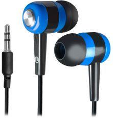 Наушники проводные Defender Basic 616, черный/синий