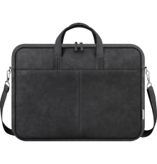 Сумка для ноутбука Defender Solid, 15.6", кожа, карман, черный