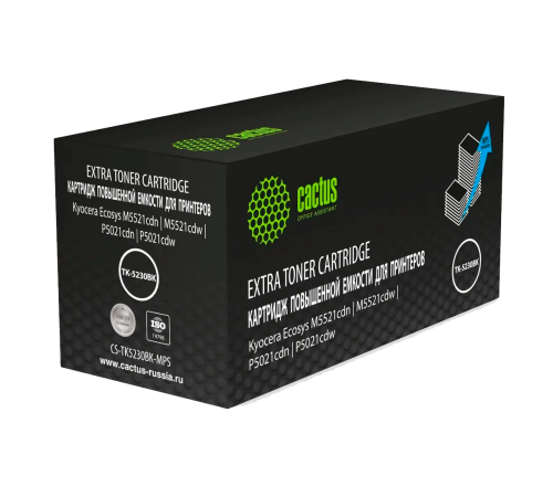Картридж Cactus CS-TK5230BK TK-5230BK для Kyocera Ecosys M5521cdn/M5521cd, черный (2600 стр.)