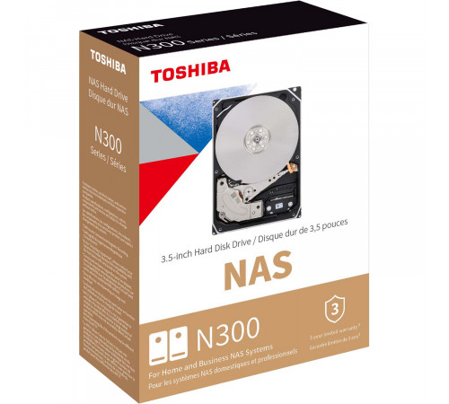 Жесткий диск 8TB Toshiba N300 NAS HDWG780XZSTA