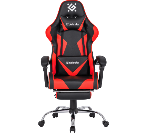 Кресло компьютерное Defender Pilot, черный/красный