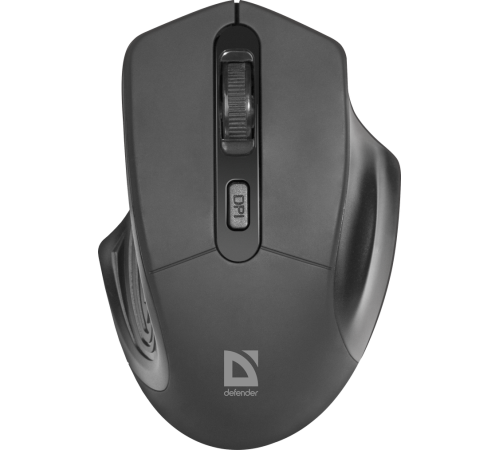 Мышь беспроводная Defender Datum MB-345, 4 кнопки, 800-1600 dpi, черный