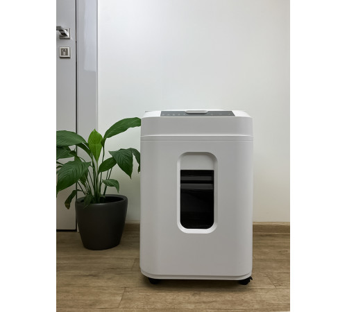 Уничтожитель документов ГЕЛЕОС АП40-5, DIN P-5 (5 ур-нь секр.), фрагмент 1,9х12мм, АВТОПОДАЧА 180 лист  (70г/м2), пл.карты/скрепки/скобы, 37 литров