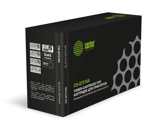 Картридж лазерный Cactus CS-Q7516A Q7516A для HP LJ 5200/5200N/5200L/5200TN/5200D (12000 стр.)