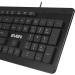 Клавиатура проводная SVEN KB-E5700H, 104 клавиши, USB-Hub*2, Slim, 12Fn, черный