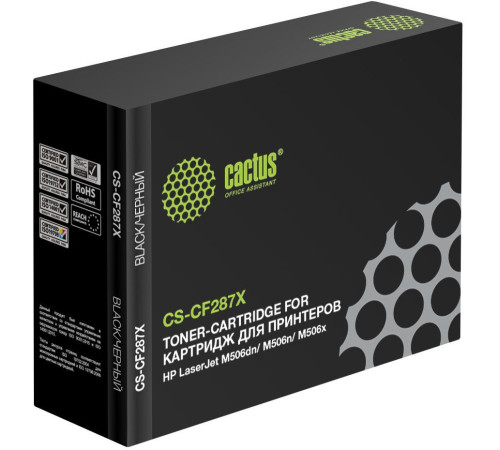 Картридж Cactus CS-CF287X CF287X для HP LJ M506dn/ M506n/ M506x (18000 стр.)