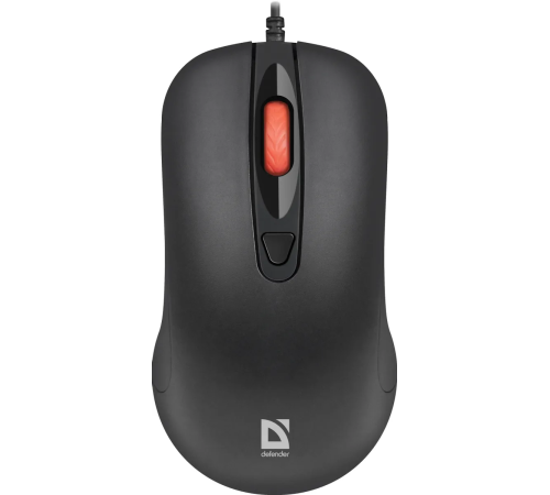 Мышь проводная Defender Omega MB-522, 4 кнопки, 500-1600 dpi, 1.8 м, черный