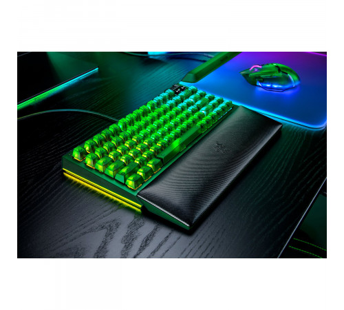 Клавиатура проводная игровая Razer BlackWidow V4 75% - Phantom Green Ed., черный