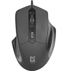 Мышь проводная Defender Datum MB-347, 4 кнопки, 800-1600 dpi, черный