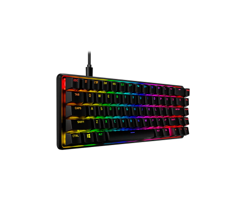 Клавиатура проводная игровая HyperX Alloy Origins 65 Aqua, USB, черный