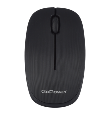 Мышь беспроводная GoPower GPM02, 3 кнопки, 1200 dpi, USB, черный